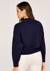 Boxy Pocket Jumper, Navy, large