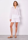 Self Stripe Shirt, White, large