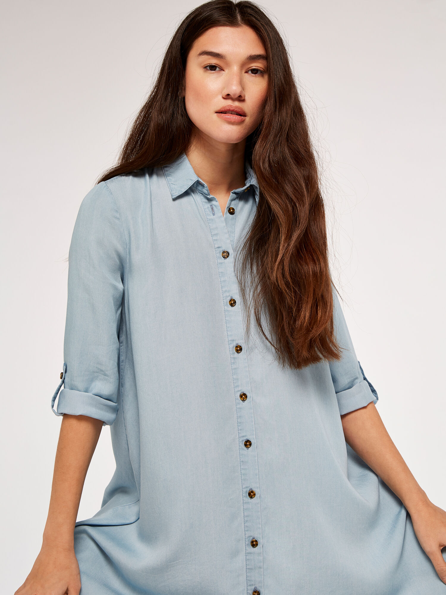 Apricot denim dress top