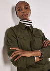 Cotton Cargo Jacket, Khaki, large