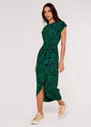 Brushstroke Print  Midi Dress, Navy, large