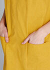 Lattice Edge Shift Dress, Mustard, large