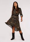 Paisley Shirt Mini Dress, Black, large