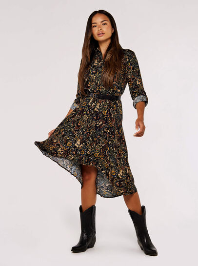 Paisley Shirt Mini Dress