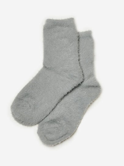Soft And Fuzzy Plain Socks