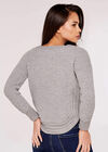 Textured Knit Jumper, Light Grey / Silver, large