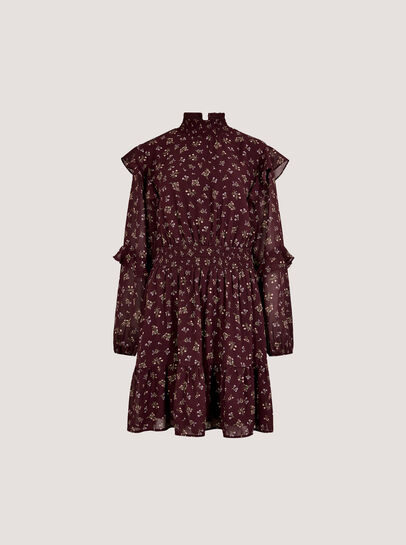 Ditsy Floral Chiffon Tiered Mini Dress