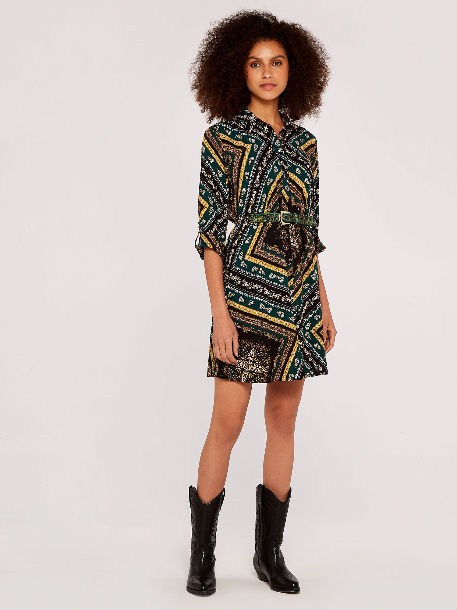 Scarf print new arrivals shirt dress