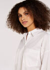 Oversized Shirt Mini  Dress, White, large