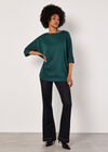 Jersey Knit Batwing Top, Green, large