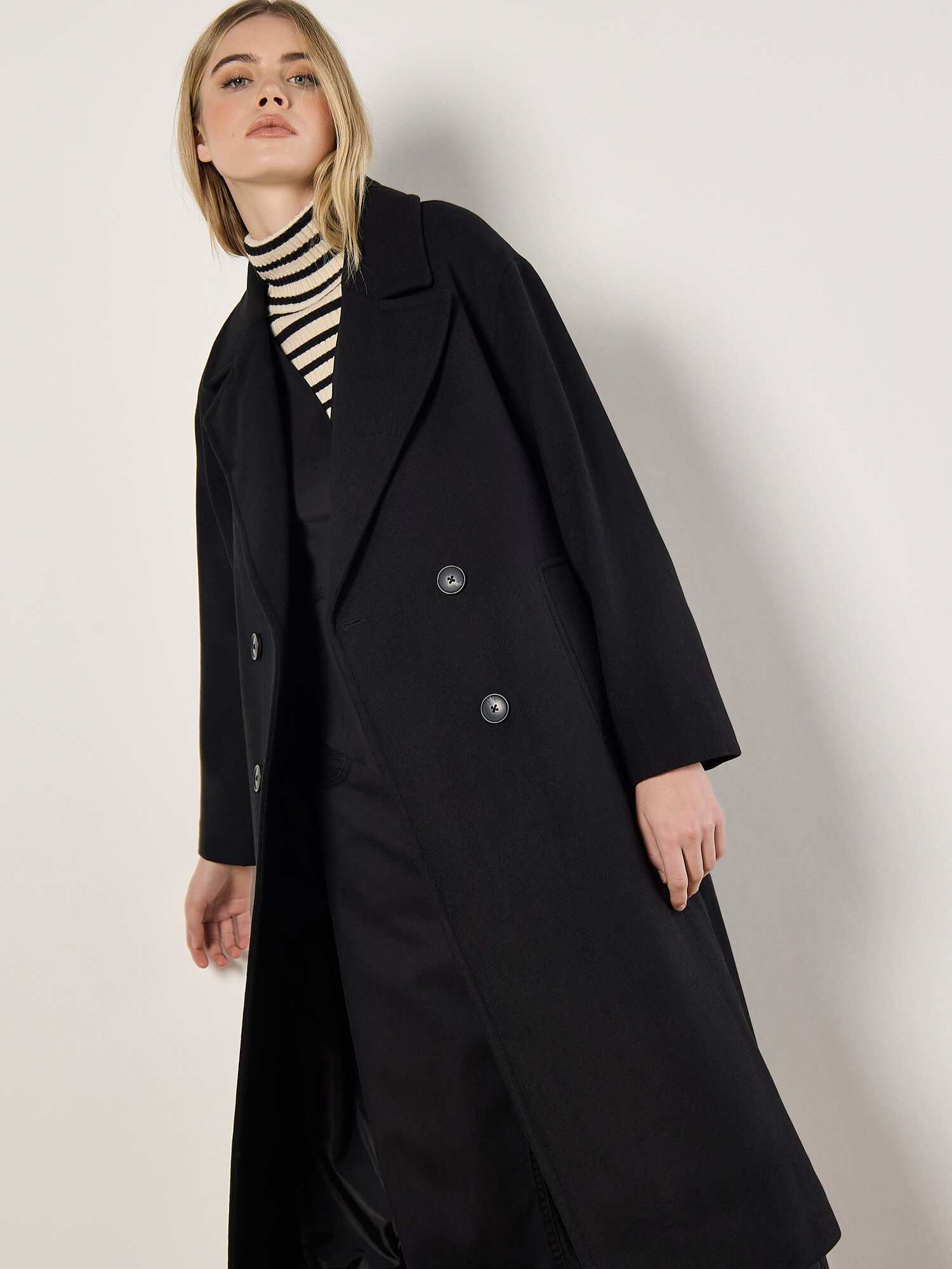 Oversized Tailored Boyfriend Coat Apricot Clothing