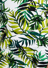 Palm Leaves Ruched Bodycon Dress, Green, large