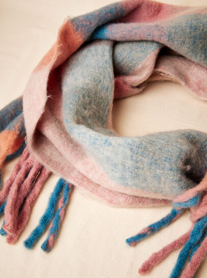 Check Colour Block Scarf