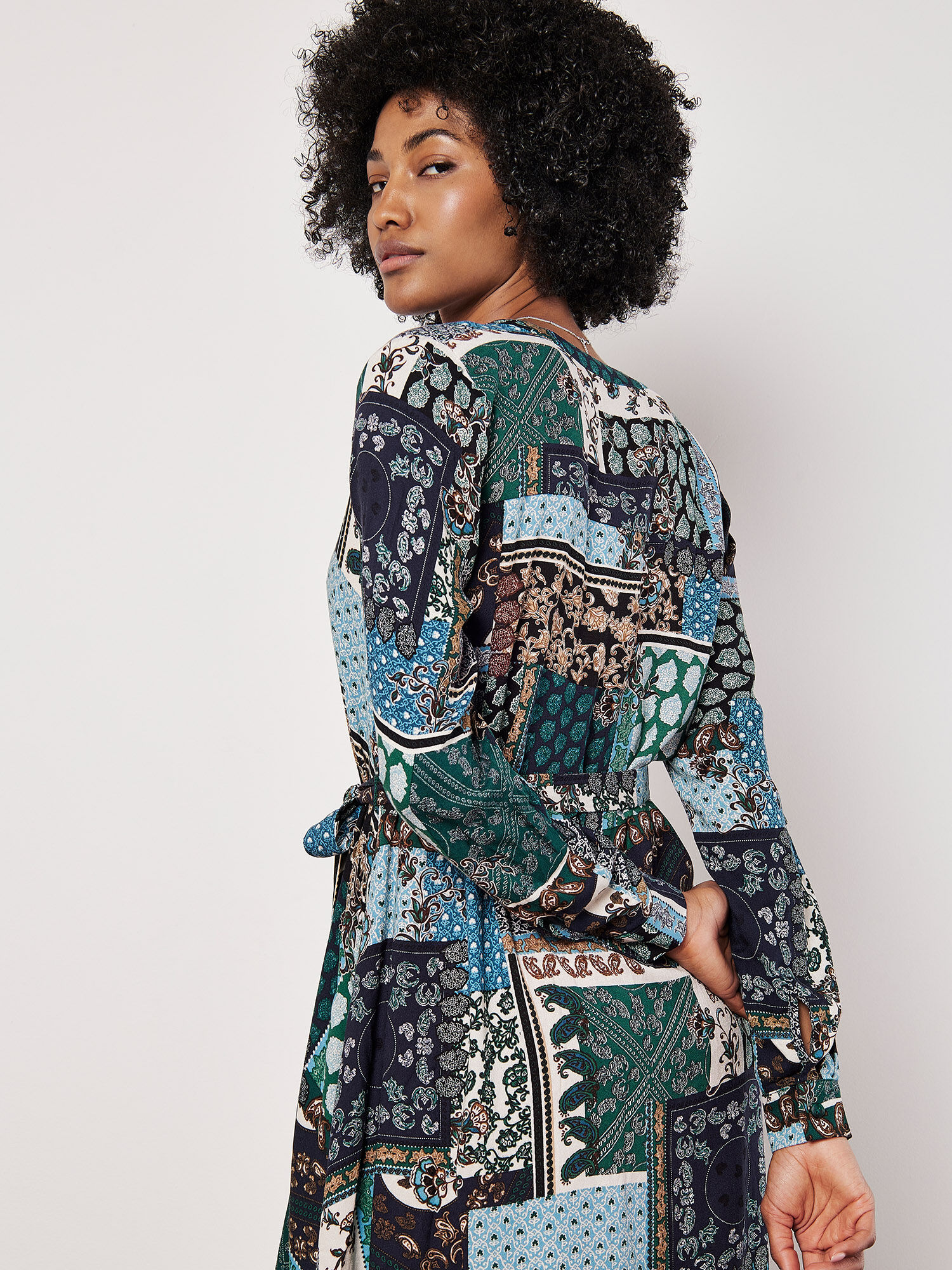 Patchwork Paisley Shirt Mini Dress | Apricot Clothing