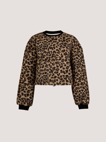 Leopard Boucle Jumper