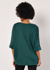 Jersey Knit Batwing Top, Green, large