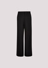 Tailored Straight-Leg Trousers, Black, large