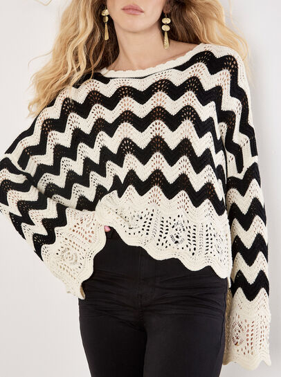 Chevron Scallop Boarder Jumper
