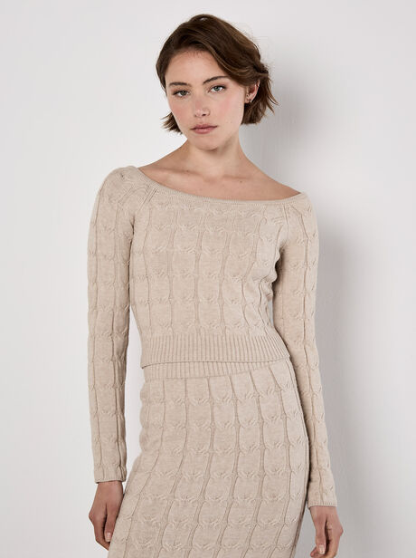 Cable Knit Cropped Jumper