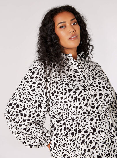 Curve Animal Print Midi Dress