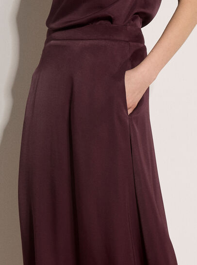 Soft Woven A-Line Midi Skirt
