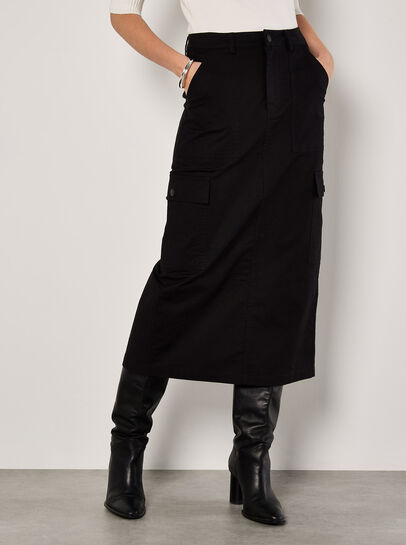 Cotton Cargo Midaxi Skirt