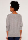 Heart Batwing Jumper, Grey, large