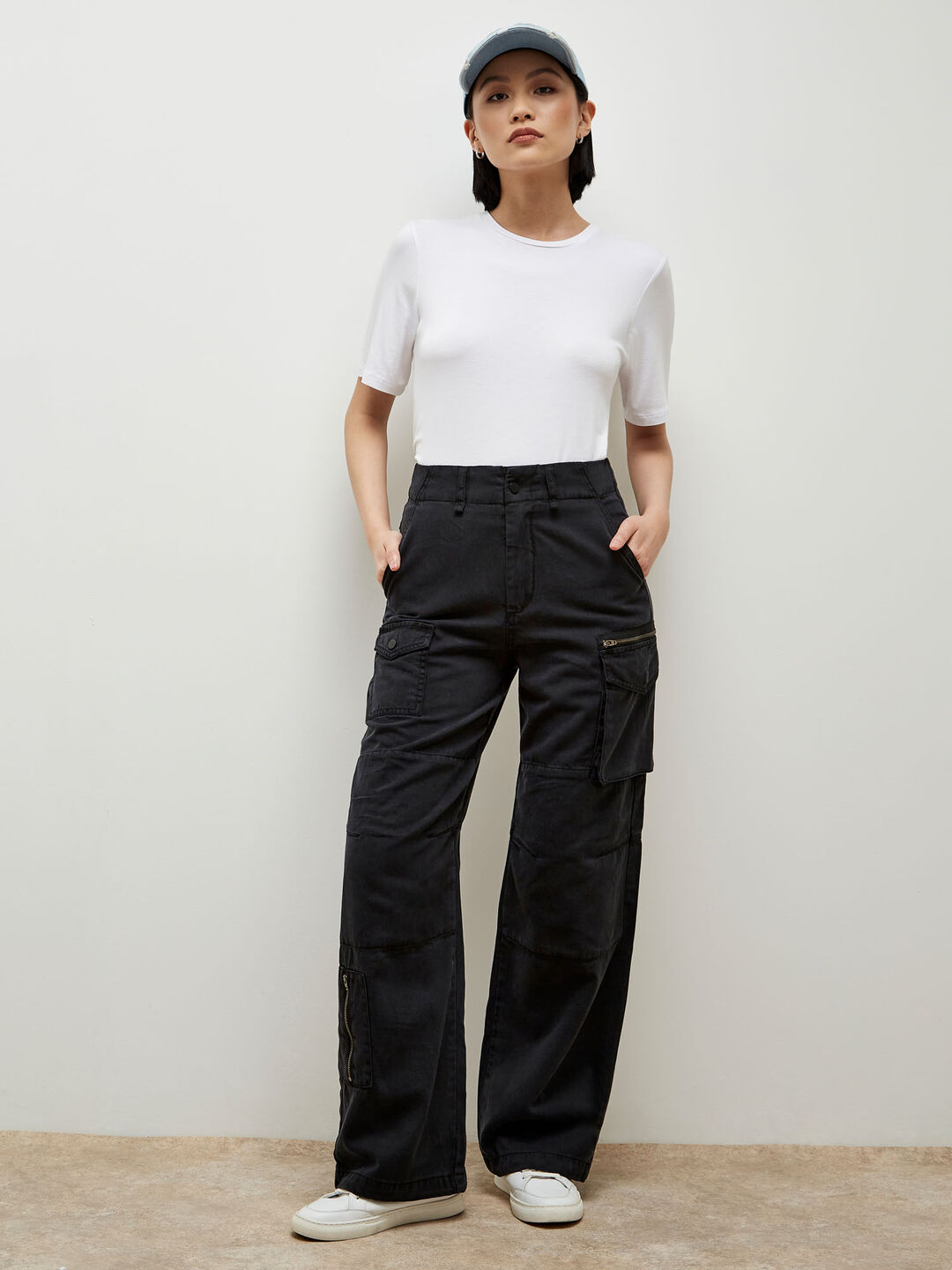 Image of Wide Leg Cargo Jeans