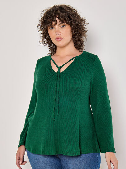 Curve Ribbed Knit Top