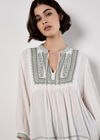 Embroidered Tassel Top, Green, large