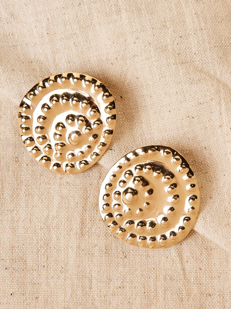 Gold Tone Statement Earrings