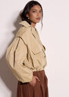 Cropped Trench Coat, Stone, large
