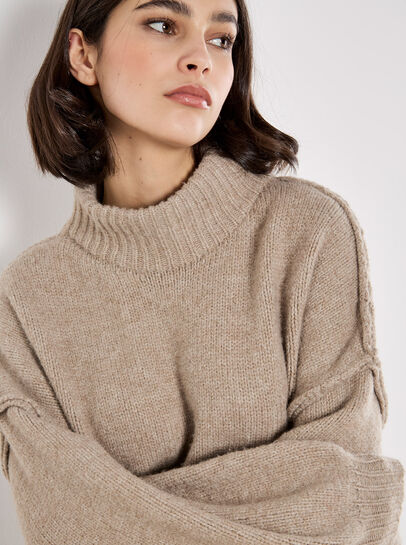Oversized Fluffy Knit Jumper Mini Dress