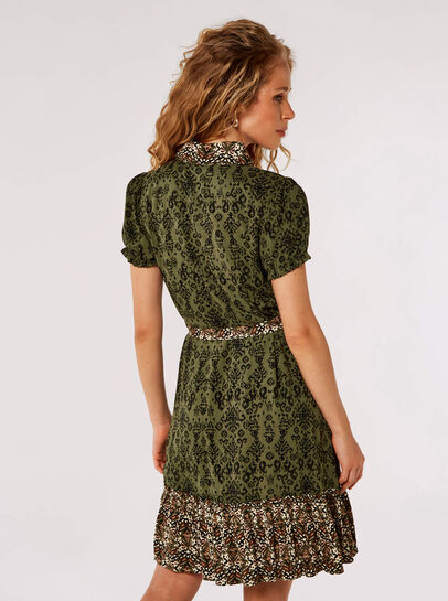 Ikat Tile Shirt Mini Dress