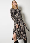 Brushstroke Knitted Midi Dress, Stone, large
