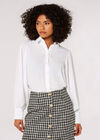 Balloon Sleeve Shirt, White, large