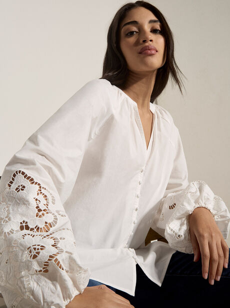 Cotton Cut-Out Blouse