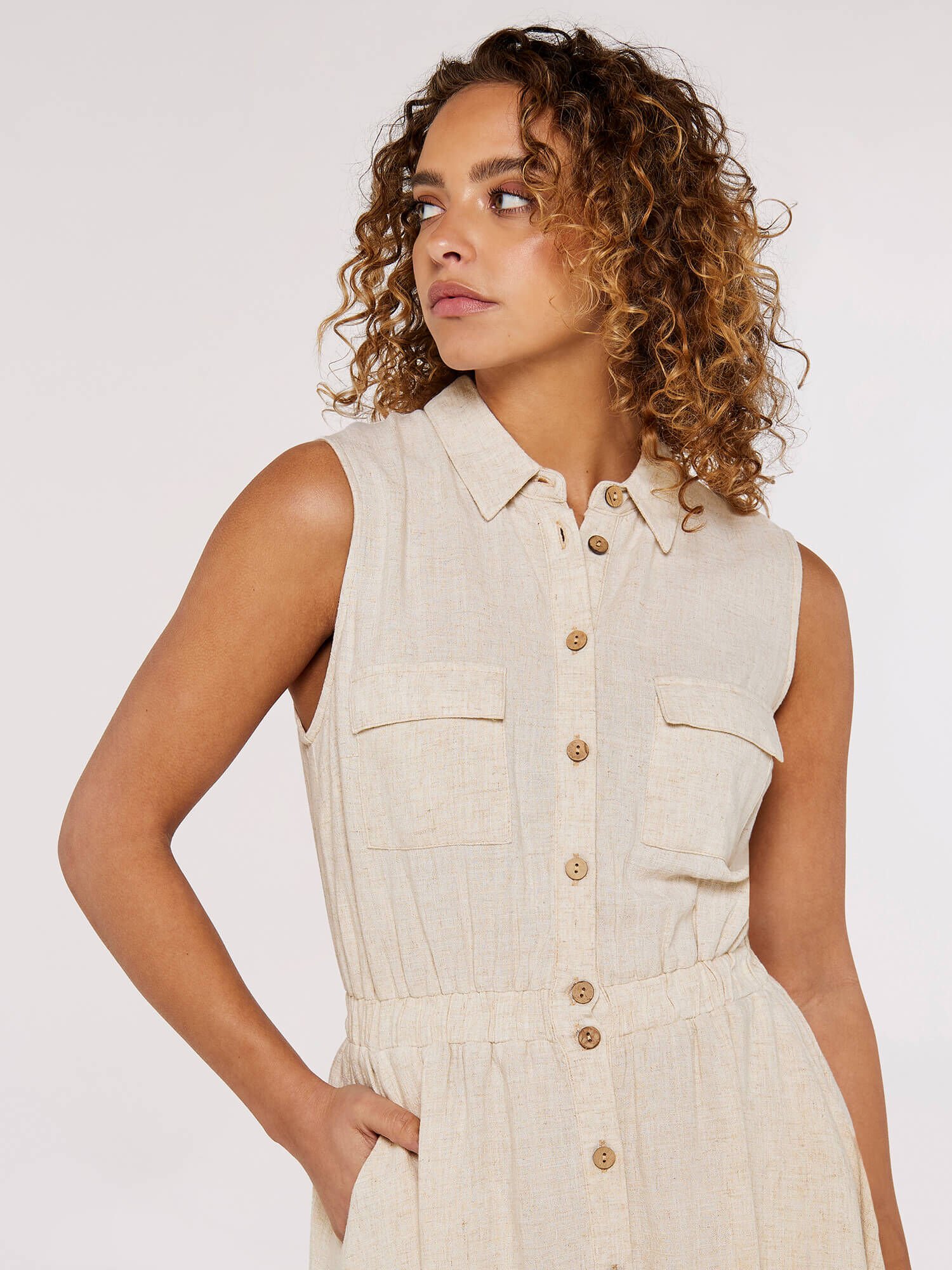 Sleeveless shirt clearance dress uk