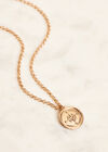 Compass Necklace, Yellow, large