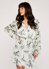Botanical Wrap Dress, Mint, large