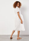 Cotton Broderie Midi Dress, White, large