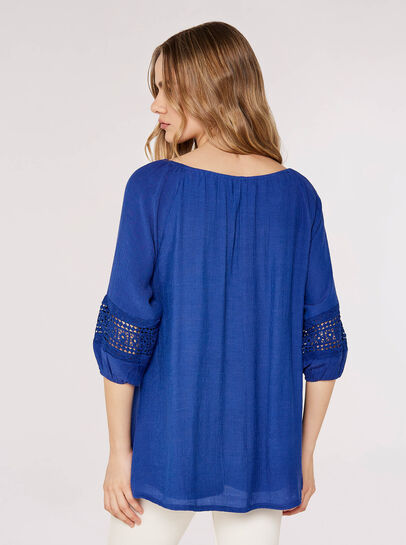 Crochet Detailled Slub Top