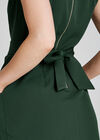 Pleat Detail Tulip Dress, Green, large