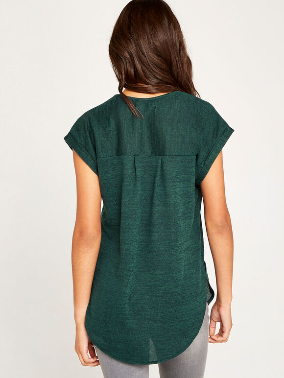 Side Split Top, Green, large