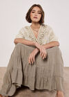 Tiered Maxi Skirt, Stone, large