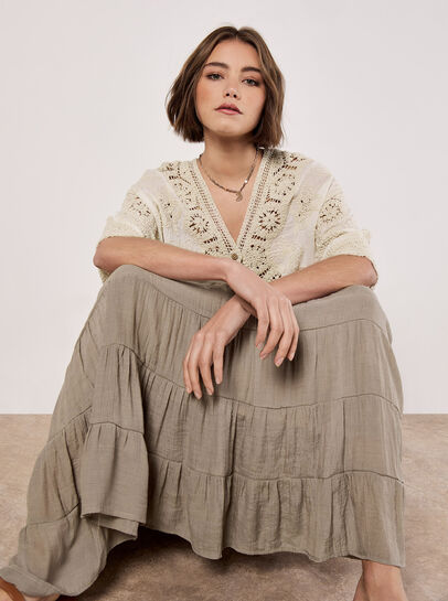 Tiered Maxi Skirt