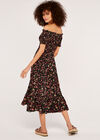 Morris Wildflower Bardot Dress, Black, large