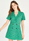 Animal Tuxedo Skort Playsuit, Green, large