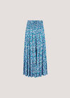 Ditsy Floral Tiered Maxi Skirt, Cream, large