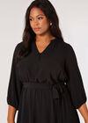 Curve High-Low Hem Mini Dress, Black, large